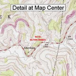 USGS Topographic Quadrangle Map   Berlin, West Virginia (Folded 