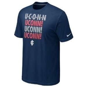 Connecticut Huskies Navy Nike Elite Motto T Shirt Sports 