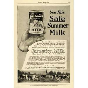  1915 Ad Canned Carnation Milk Pacific Coast Condensed Dairy Seattle 