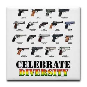 DIVERSITY Guns Tile Coaster by  