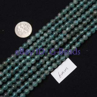 6mm round gemstone genuine kyanite beads strand 15  