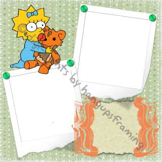 THE SIMPSONS~6 DIGITAL PRE MADE SCRAPBOOKING PAGES~*CD  