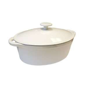  Le Cuistot Heritage Oval Dutch Oven 4.75 Qts   White 