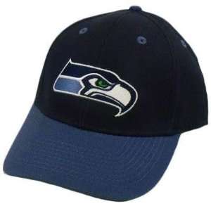  NFL SEATTLE SEAHAWKS NAVY BLUE COTTON VELCRO HAT CAP 