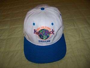 Vntg HARD ROCK CAFE Snapback HAT DALLAS  