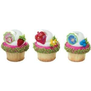  Strawberry Shortcake Cupcake Topper Rings Party Favors 