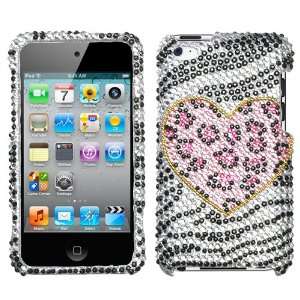  Playful Leopard Diamante Phone Protector Cover for Apple 
