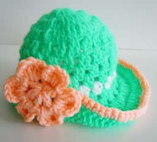 New Baby Girls Dress with handmade crocheted hat 0 24M  