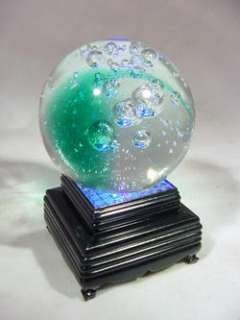   bubble sphere crystal ball with lighted stand lapidary 8167B  