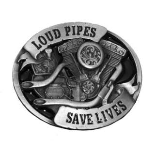 Loud Pipes Save Lives Belt Buckle  