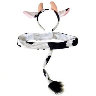 Plush Cow Headband Ears and Tail Costume Set by Making Believe
