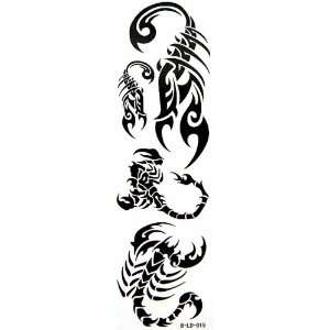  YiMei Waterproof temporary tattoos scorpion totem Beauty