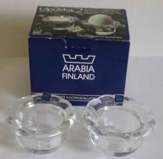 Arabia Finland Crystal Candle Holder Egg Cup NIB  