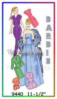 9440 Vintage Barbie doll Wardrobe Pattern 11 1/2  