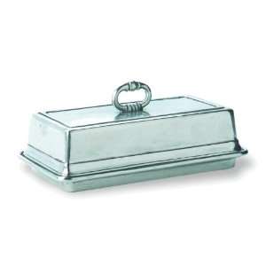  Match Italian Pewter Covered Butter Dish