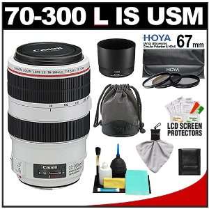  Canon EF 70 300mm f/4 5.6 L IS USM Zoom Lens + 3 Hoya HMC 