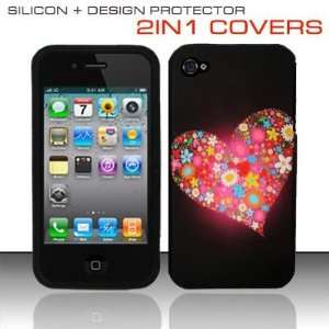   Design Cover   Flowery Hearts SCDP Cell Phones & Accessories