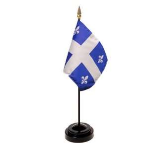  Quebec Flag 4X6 Inch Mounted E Gloss Patio, Lawn & Garden