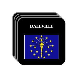  US State Flag   DALEVILLE, Indiana (IN) Set of 4 Mini 