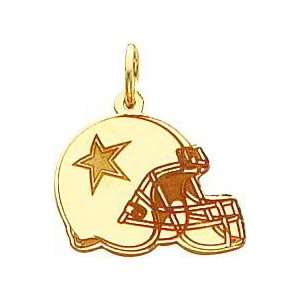  14K Gold NFL Dallas Cowboys Football Helmet Charm Sports 