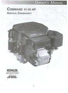 KOHLER COMMAND ENGINE OWNERS MANUAL 11 THRU 16HP CV16S CV12 TRACTOR 