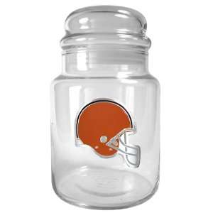   Browns NFL 31oz Glass Candy Jar   Primary Logo