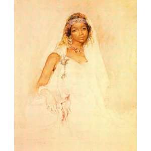   Mariano Fortuny   32 x 40 inches   Portrait of a young Moroccan girl