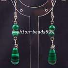 Green Malachite Loose Beads Dangle Earrings U176