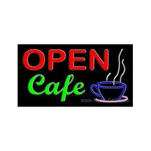 Cafe Open Outdoor Neon Sign 20 x 37 