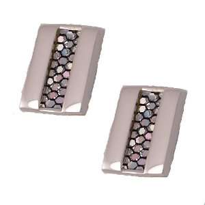  Sassi Silver Multi Col Clip On Earrings by Claire Garnett 