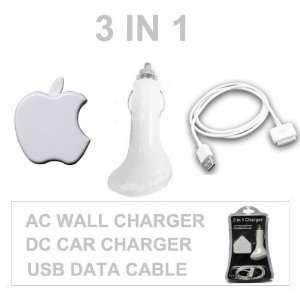   Apple Shape iPod iPhone Travel Charger and Car Charger Electronics