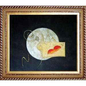   Black Background Oil Painting, with Exquisite Dark Gold Wood Frame 26