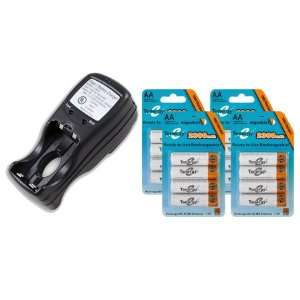 Special Combo T 2833 Compact NiMH/NiCd Battery Charger with 16 NiMH 