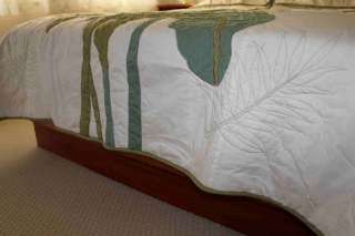 Queen Sz Heliconia Banana Hawaiian Quilt Comforter & 2 Shams  