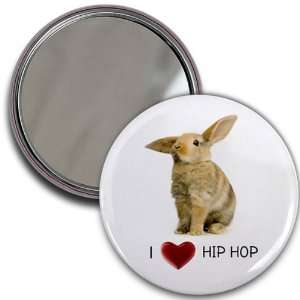  I HEART HIP HOP Easter Bunny 2.25 inch Real Glass Pocket 