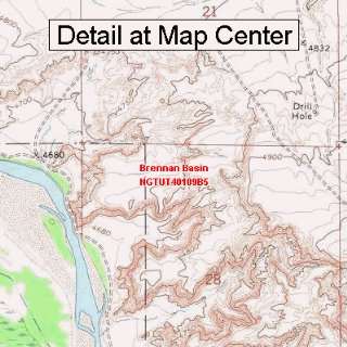  USGS Topographic Quadrangle Map   Brennan Basin, Utah 