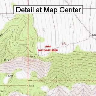  USGS Topographic Quadrangle Map   Adel, Oregon (Folded 