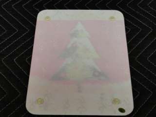 Christmas Tree Tempered Glass Cutting board 10 x 8 S35  
