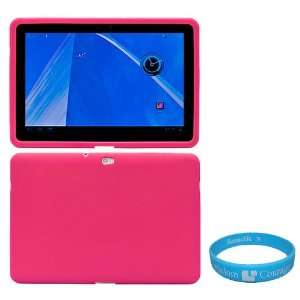  Pink Silicone Skin Cover for Samsung Galaxy Tab 10.1 inch 