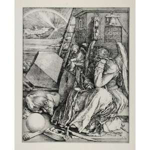   Print Melencolia I Albrecht Durer Engraving   Original Halftone Print