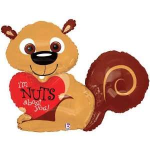   Nuts About You Valentines Day 32 Mylar Balloon Toys & Games