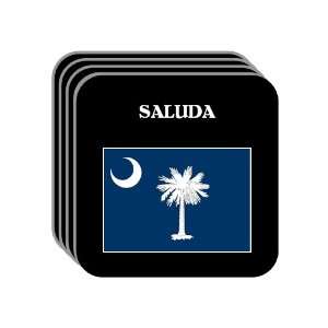  US State Flag   SALUDA, South Carolina (SC) Set of 4 Mini 