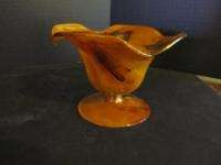 Murano Glass Small GOLD COMPOTE THIN Ann Primrose Cristalleria Darte 