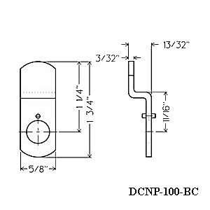  Part, Offset Cam for DCN locks DCNP 100 BC