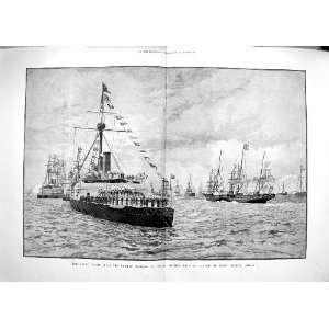 1889 ROYAL YACHT VICTORIA ALBERT GERMAN EMPEROR SHIPS  