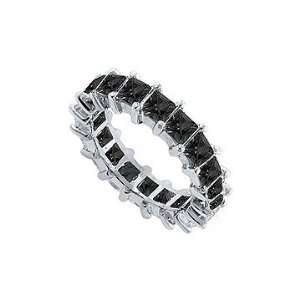 Black Diamond Eternity Band  14K White Gold 2.00 CT Diamonds   Ring 