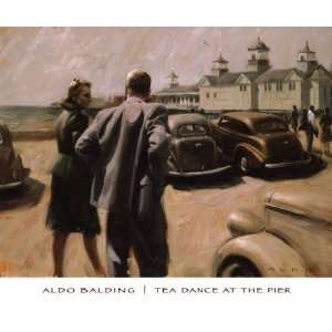 Tea Dance At The Pier by Aldo Balding. Size 24 inches 