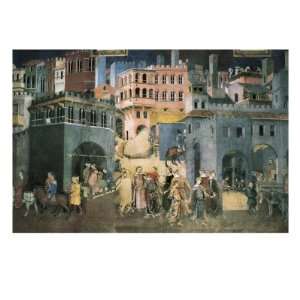   Life Giclee Poster Print by Ambrogio Lorenzetti, 12x9