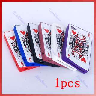 Poker Q Heart Silicone Case Cover Skin For Apple iPhone 4G  
