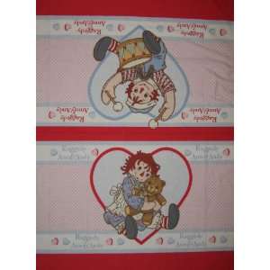  Raggedy Ann & Andy Pillow / Pillowcase Fabric Panel